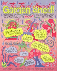 a poster for the third annual garden shed